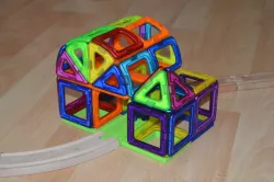 Wooden Train Track - Magformers Compatible