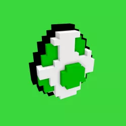 Yoshi Egg PIXELART 3D