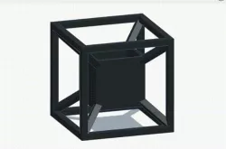 🌱HYPERCUBE 4D🪴- POT/ VASE🌼 - , [tesseract] (HYPERVASE, HYPERVACET, HYPERFLORER, HYPERCUBE) ☘️MACETA /POT/ VASE/Tesseract 3D (Small / large) - [decoration] maths decoration and futuristic - STL, SVG, OBJ, ZIP - 3d Printer - Print