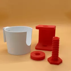 3D Printable Desk Clamp Drink Holder