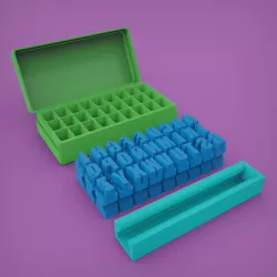 Alphabet clay stamp