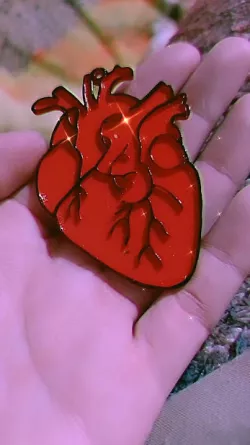 anatomical heart key ring