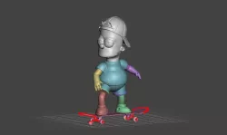 Bart simpson on skateboard