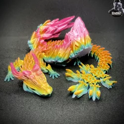 Big Glorious Dragon - Winged - Articulated - Flexi - Print in Place - No Supports - Fantasy