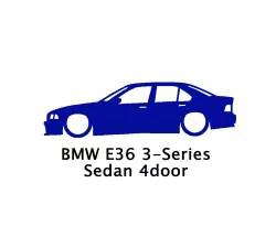 BMW E36 3-Series 4door silhouette