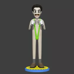borat at beach