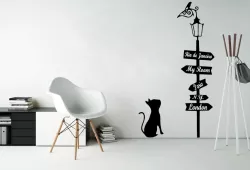 Cat and Sign 2D WALL ART