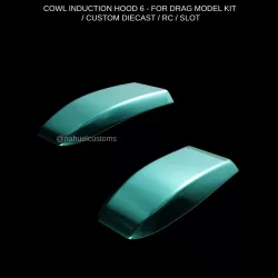 COWL INDUCTION HOOD 6 - FOR DRAG MODEL KIT / CUSTOM DIECAST / RC / SLOT