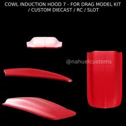 COWL INDUCTION HOOD 7 - FOR DRAG MODEL KIT / CUSTOM DIECAST / RC / SLOT