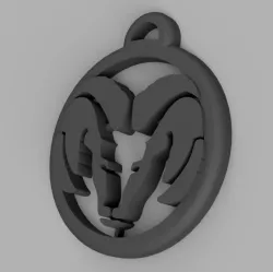 Dodge Ram Logo Keychain