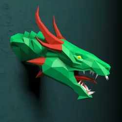 Dragon head low poly