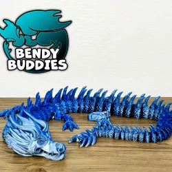 East Dragon Yuzhi / Drake Articulated / Print-in-Place Flying Creature / Magical Chinese Beast / Fantasy World Beast