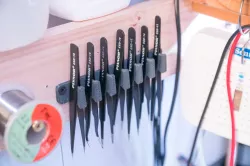 Electronics tweezer holder organiser