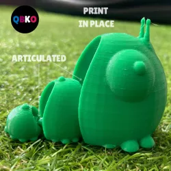 Flexi Alien Caterpillar (Print in place).