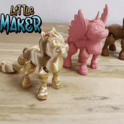 Flexi unicorn and horse articulated