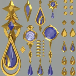 Genshin Impact Furina Focalors Jewelry and Accessories MEGA set. Video game, props, cosplay