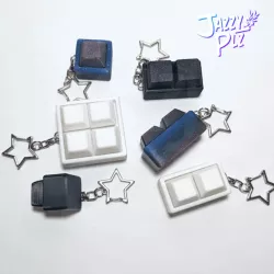 Keycap Clickers, Fidget Keyboard Switch Keychain, Jazzy Plz (Commercial Use Version)