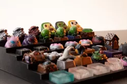 Keycap storage tray