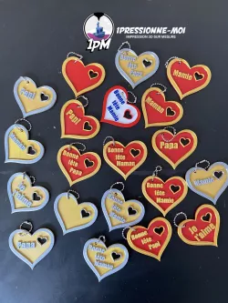 keychain with heart for grandma, grandpa, dad, mom