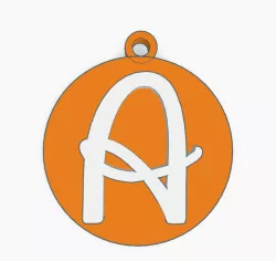 LETTER A DISNEY PENDANT KEYCHAIN