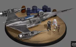 MANDALORIAN N1 DIORAMA STAR FIGHTER STARWARS DISNEY 3D PRINT MODEL