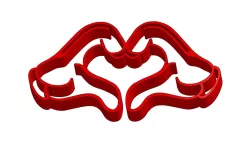 Mickey Mouse Cookie Cutter Gloves Heart