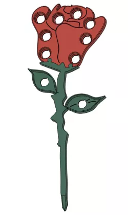 MULTI-COLOR ROSE PIXEL