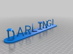 My Customized Dual Letter Blocks Illusion Customizer I love U DARLING