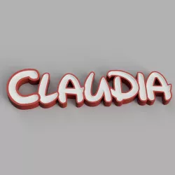 NAMELED CLAUDIA (FONT DISNEY) - LED LAMP WITH NAME