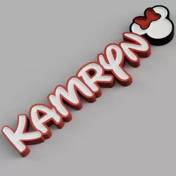 NAMELED KAMRYN WITH MINNIE (FONT DISNEY) - LED LAMP WITH NAME