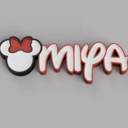 NAMELED MIYA WITH MINNIE IN DISNEY FONT - LED LAMP WITH NAME