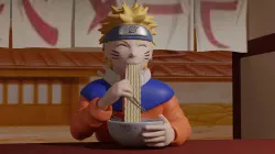 Naruto eating ramen with Jiraiya