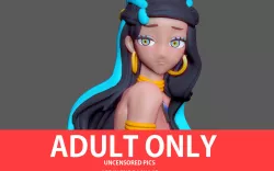NESSA POKEMON TRAINER SEXY NAKED NUDE HENTAI GIRL COOL PRETTY ANIME 3d print