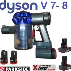 PARKSIDE X12 on DYSON V7 and V8