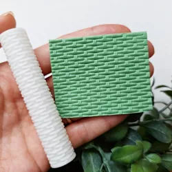 Rattan2 texture roller pin for polymer clay