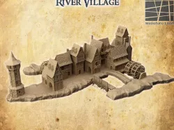 River Village 28 MM Tabletop Terrain
