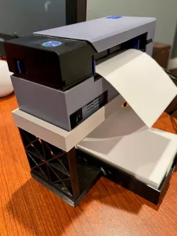 Rollo thermal printer stand for fanfold labels