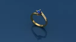 single stone ring FOR SIDE STONES