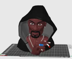 Snoop Dogg Smoking Bust (Bambulab Painted Figurine)