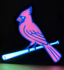 St. Louis Cardinals Baseball (bird and bat logo) Lamp
