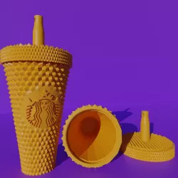 STARBUCKS ORNAMENT MINI TUMBLER STUDDED KEYCHAIN V2 REMOVABLE SCREW