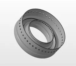 The fire tube of the combustion chamber of a gas turbine engine