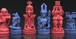 The Interdimensionals Chess Set & Board by Marco Valenzuela