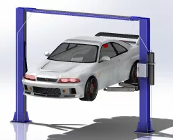 Two post car lift - Elevador hidrahulico de dos columnas (Proyect CAD)