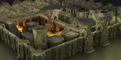 Underground Dwarf Settlement 28 MM Tabletop Terrain