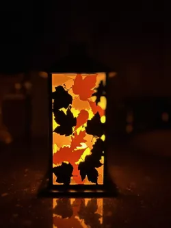 Updated Fall Leaves Lantern 