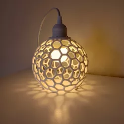 Voronoi sphere bulb lamp. Lamp shade. Transformer lamp.