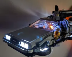 wheels, headlights, and taillights for the lego time machine delorean  #10300