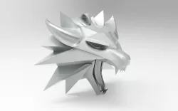 Witcher 3 Wild Hunt Wolf School Medallion 3D Printable Model