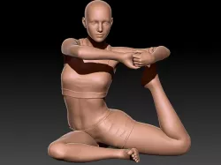 woman yoga king pigeon pose